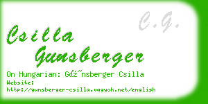 csilla gunsberger business card